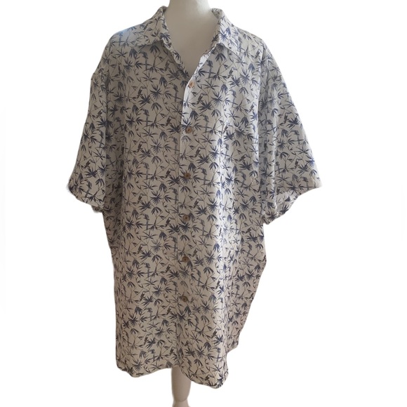 Caribbean Men’s Short Sleeve Button Down Casual Shirt 3XB - Picture 1 of 5